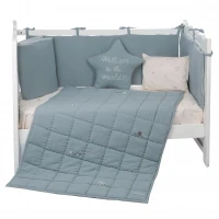 خرید ست روتختي 8 تيکه طرح مرغابي پارچه موسلين رنگ کله غازي ايسيز Isiz