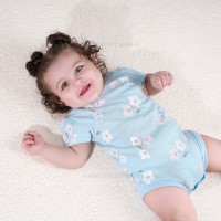 زیردکمه دار آستین کوتاه طرح لاولی نیلی Nili