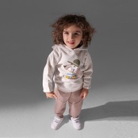 هودی شلوار پسرانه طرح سگ رنگ قهو ه ای پاپو Papo