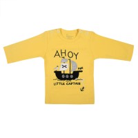 سه تیکه طرح Little ca pitan رنگ زرد - طوسی دانالو