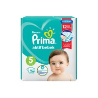 پوشک پریما Prima سایز 5 (16-11 کیلو) بسته 26 عددی