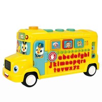 اتوبوس الفبا رنگ زرد هولی تویز Huile Toys