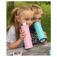 فلاسک استیل 420 میل رنگ صورتی تویست شیک Twistshake