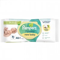 دستمال مرطوب جدید 46 عددی به همراه 15 درصد پنبه Pampers