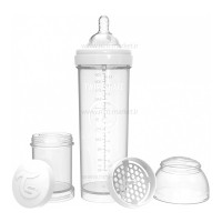 شیشه شیر طلقی ضدنفخ  330 میل سفید تویست شیک Twistshake