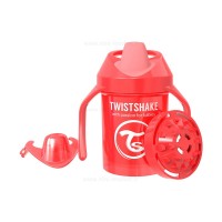 لیوان دسته دار 230 میل قرمز صدفی تویست شیک Twistshake