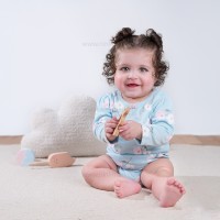 زیردکمه آستین بلند طرح لاولی نیلی Nili