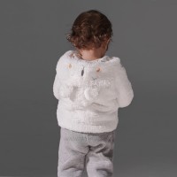 سه تیکه پسرانه اسپرت طرح کوالا رنگ طوسی پاپو Papo