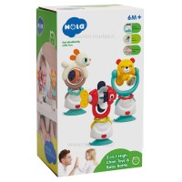 جغجغه صندلی غذا طرح ماهی رنگ قرمز هولی تویز Huile toys