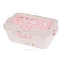 ظرف غذا کودک طرح خرگوش با قاشق و چنگال لانچ باکس Lunch Box کد 527