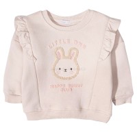 بلوز شلوار دخترانه طرح خرس رنگ شیری یاسی پاپو Papo