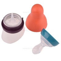 سرلاک خوری سیلیکونی رنگ نارنجی-آبی روکو Rovco