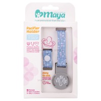 بند پستانک پارچه ای طرح تیر رنگ آبی مایا Maya