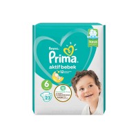 پوشک پریما Prima سایز 6 (18-13 کیلو) بسته 23 عددی