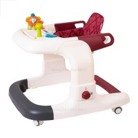 روروئک بی بی واکر Baby walker دو کاره سفید قرمز کد 288