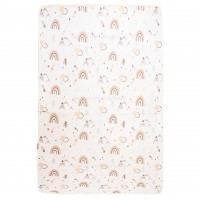 زیرانداز تعویض طرح رنگین کمان رنگ کرمی سایز بزرگ ایسیز