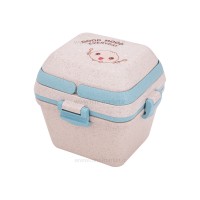 ظرف غذا کودک صورتی با قاشق لانچ باکس Lunch Box کد 531