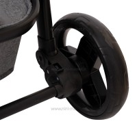 ست کالسکه بیب Babe مدل متال رنگ طوسی بدنه مشکی کروم