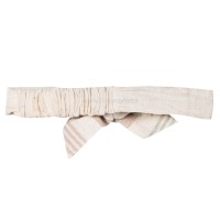 پیراهن دخترانه طرح راه راه رنگ کرمی پاپو papo