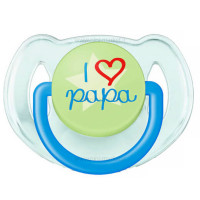 پستانک 18-6 ماه طرح I Love Papa آبی فیلیپس اونت Philips Avent (فاقد جعبه)