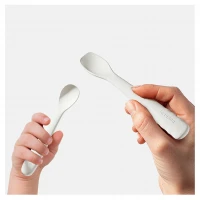 ست قاشق دو عددی سیلیکونی رنگ طوسی هی اور شی heorshe