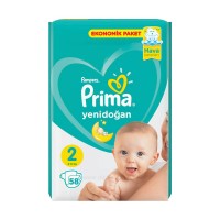 پوشک پریما Prima سایز 2 (4-8 کیلو) بسته 58 عددی