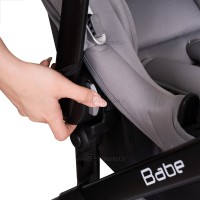 ست کالسکه بیب Babe مدل متال رنگ طوسی بدنه مشکی کروم