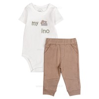 سه تکه پسرانه ژوارسیک رنگ کرم نیلی nili