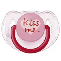 پستانک 18-6 ماه طرح Kiss Me صورتی فیلیپس اونت Philips Avent (فاقد جعبه)