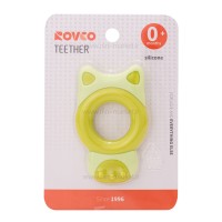 دندانگیر سیلیکونی رووکو Rovco طرح گربه رنگ سبز