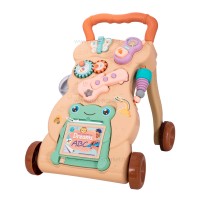 واکر موزیکال طرح قورباغه کرم قهوه ای کد 999 برند Baby Music Walker