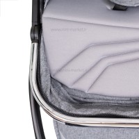 ست کالسکه بیب Babe مدل متال رنگ طوسی بدنه مشکی کروم