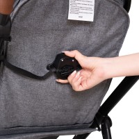 ست کالسکه بیب Babe مدل متال رنگ طوسی بدنه مشکی کروم