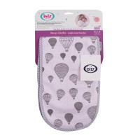 دستمال آروغگیر 3 عددی نوزاد طرح بالن طوسی ایس ایز Isiz