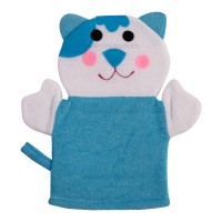 لیف حمام نوزاد طرح گربه رنگ آبی برند Liu Xing Yu