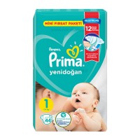 پوشک پریما Prima سایز 1 بسته 44 عددی