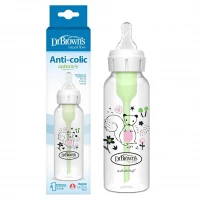 شیشه شیرطلقی 250 میل طرح سنجاب باریک آپشن پلاس دکتربروان  Dr.browns