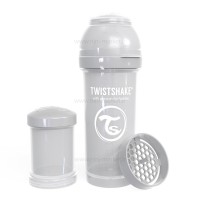 شیشه شیر آنتی کولیک تویست شیک 260 میل طوسی Twistshake