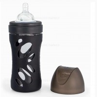 قیمت شیشه شیر 260 میل پیرکس کاور دار رنگ مشکی Twistshake