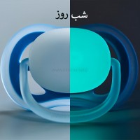 پستانک بادامی تکی الترا ایر 18 ماه به بالا طرح ببر شبتاب اونت Avent  (بدون جعبه)