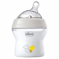 شیشه شیر استپ 150 میل +0 ماه رنگ طوسی چیکو Chicco