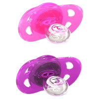 پستانک 2 عددی 0-6 ماه صورتی-بنفش تویست شیک Twistshake