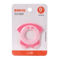 دندانگیر و ماساژور لثه سیلیکونی رنگ صورتی رووکو Rovco