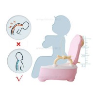 لگن آموزشی طرح گاو شاخدار رنگ صورتی برند خارجی