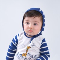 کلاه بندی طرح Friend رنگ سرمه اي نيلي Nili