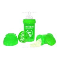 شیشه شیر ضد نفخ 180 میل سبز تویست شیک Twistshake